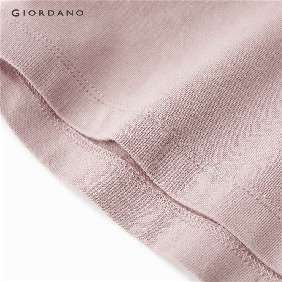 Áo tank top GIORDANO 05323250 co giãn cổ tròn ôm vừa vặn màu trơn dành cho nữ