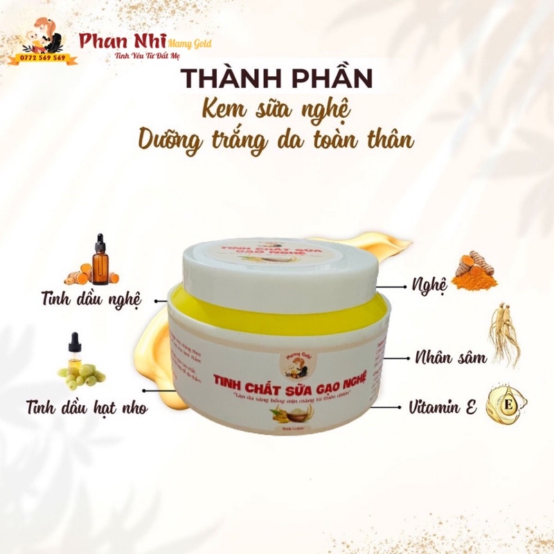 DƯỠNG BODY SỮA GẠO NGHỆ TRẮNG DA | Mamy Gold