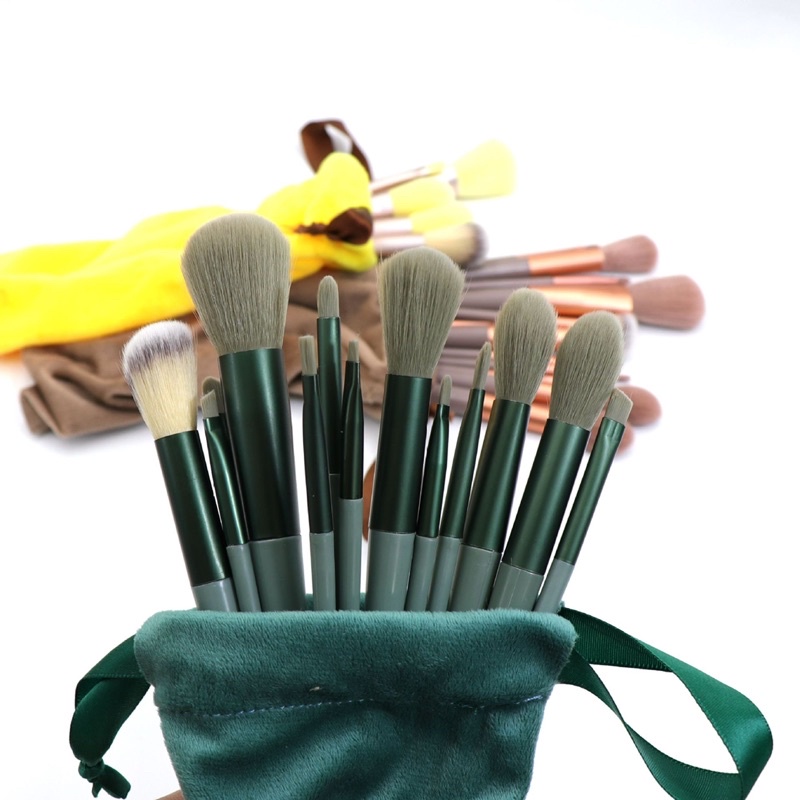 Bộ cọ trang điểm cá nhân che khuyết điểm đánh mắt makeup set phấn phủ chuyên nghiệp đánh má hồng chính hãng Fix 13 món