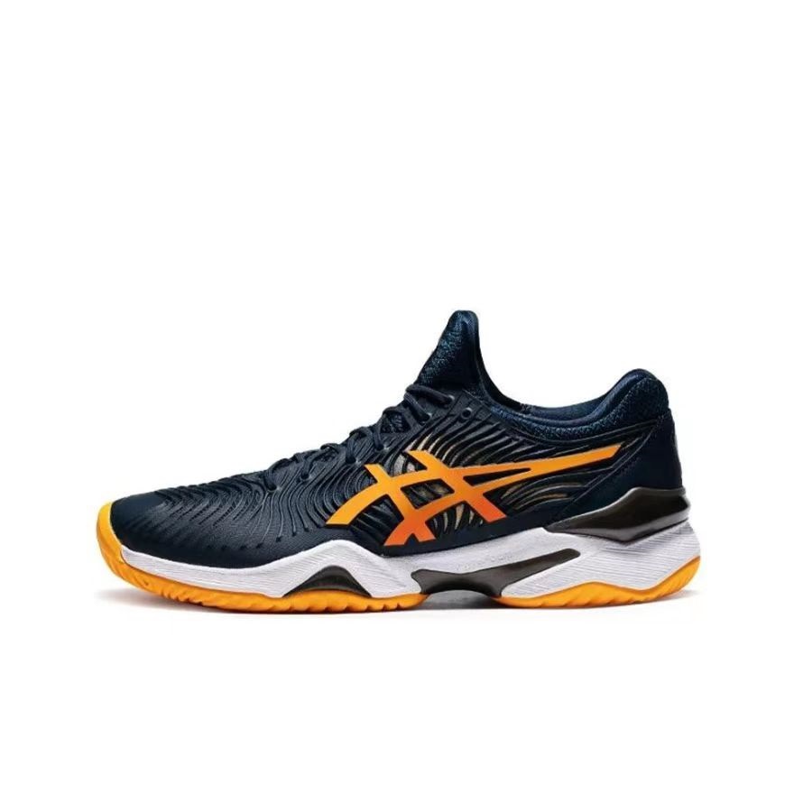 Giày Chạy Bộ tennis ASICS Court Ff 2 Dệt Cổ Thấp Màu Trắng / Xanh Dương / Hồng Cho Nam
