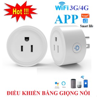 Ổ cắm điện thông minh kết nối wifi 3G 4G zigbee dùng App Smart life hoặc TUYA hẹn giờ bật tắt điều khiển bằng giọng nói