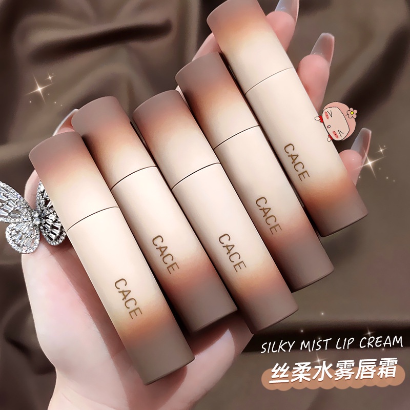 Thỏi Son Lì Nhung Mịn Chống Thấm Nước Lâu Trôi Không Phai Màu Cace Red Brown