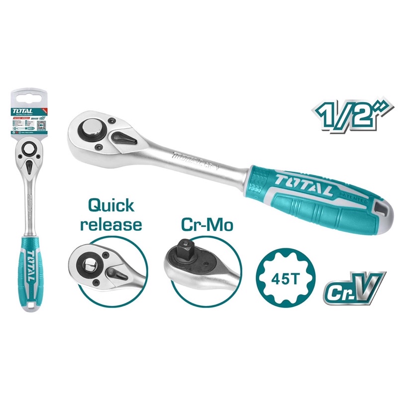 ĐỒ NGHỀ TOTAL Cần siết  2 chiều 1/4 inch THT106146 / 3/8 inch THT106386 / 1/2 inch THT106126