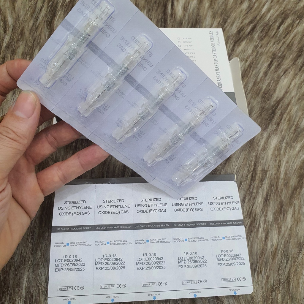 1 hộp 10 cây kim 1 size 0.18mm dùng cho máy Blackpearl, black pearl 3, máy kỹ thuật số, xăm môi mày mí, sợi sexybrows