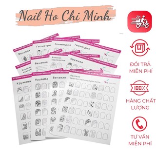 [GIÁ RẺ] Bộ tập vẽ nail 12 tờ 144 mẫu có thể tái sử dụng - bộ tập vẽ nail từ có bản tới nâng cao