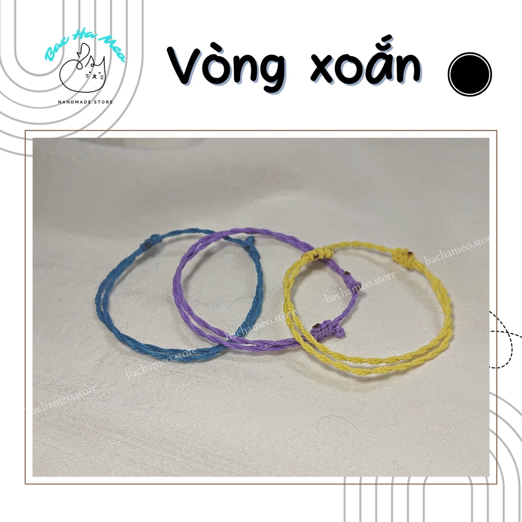 Vòng xoắn basic - Vòng tay, vòng chân waterproof - Bachameo.Store