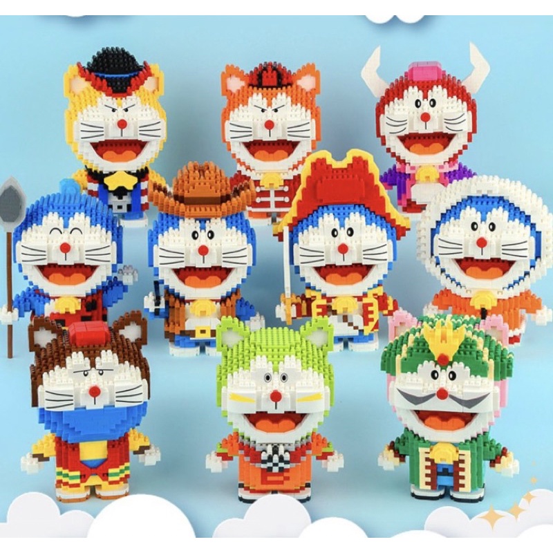 Đồ chơi lego nano doraemon- xếp hình doremon trong các phiên bản khác nhau