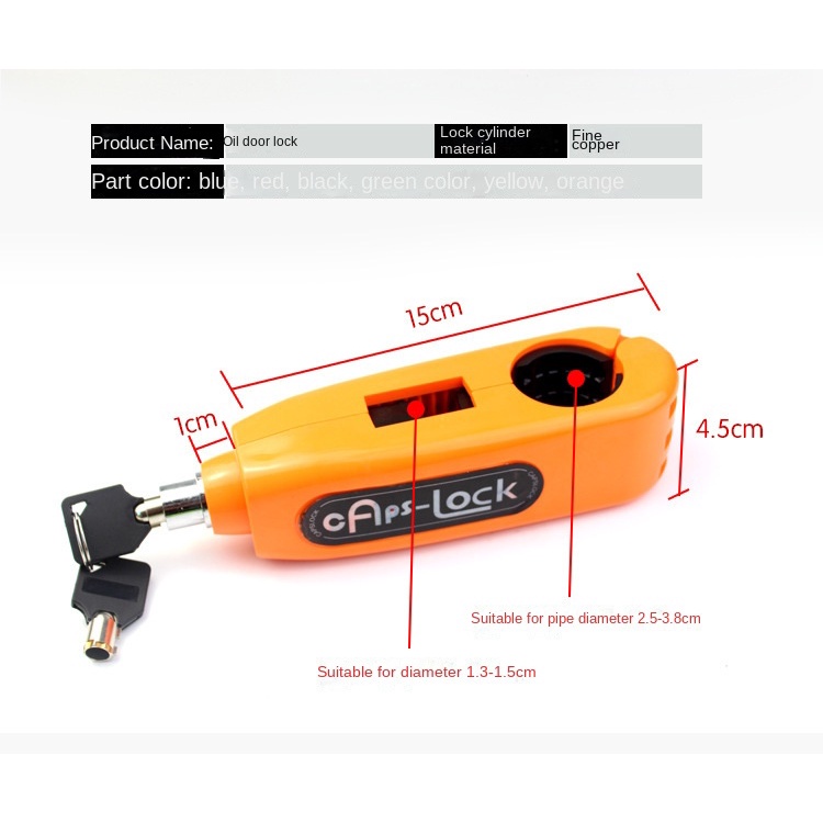 Khoá tay phanh chống chộm xa đạp,xe máy Caps lock/ cao cấp Xe máy