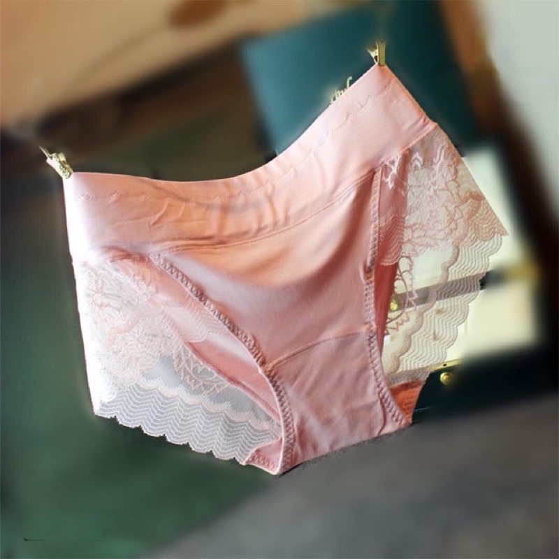 Quần lót nữ cạp cao gen bụng phối ren trẻ trung sexy PT139