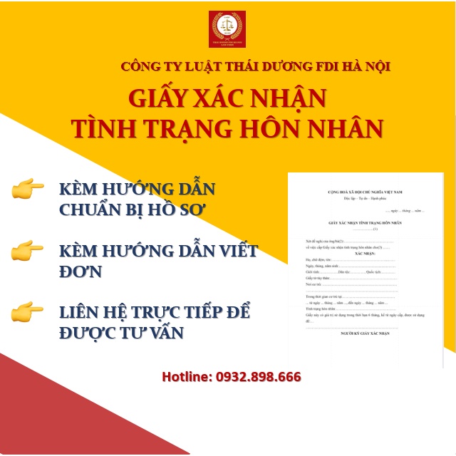 Giấy xác nhận tình trạng hôn nhân - Mẫu mới nhất 2023