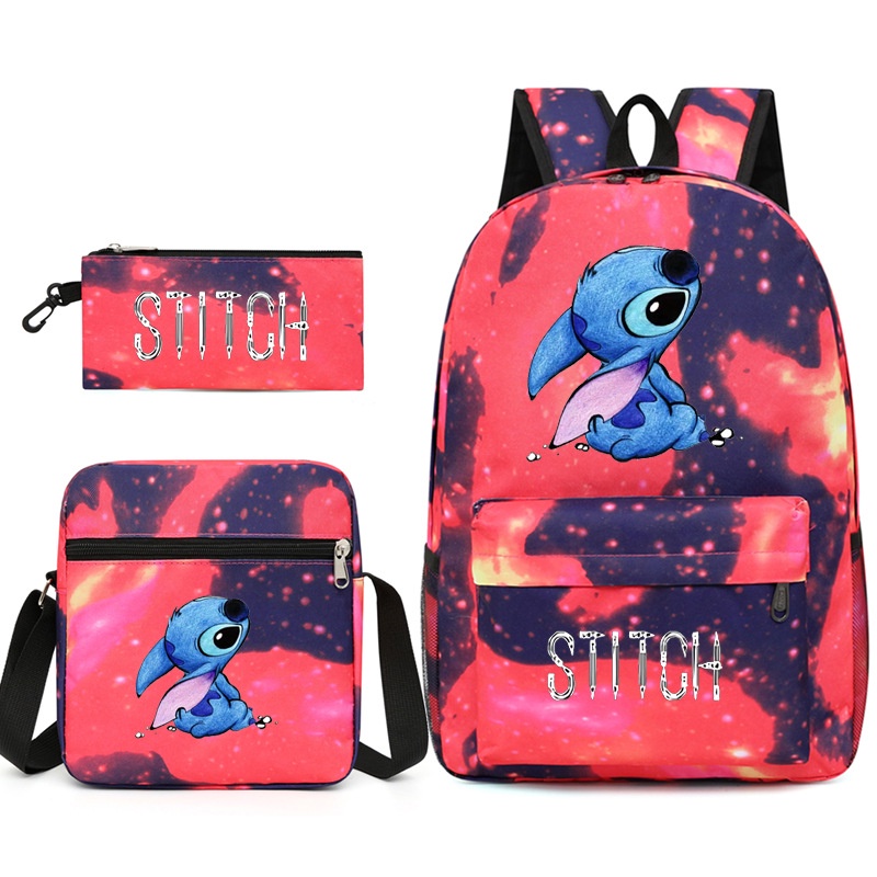 Ba Lô Đi Học In Hình Stitch Phong Cách Hàn Quốc Sức Chứa Lớn