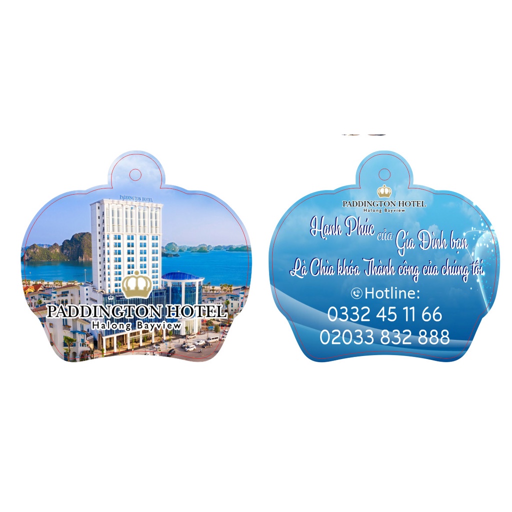 Móc khóa nhà nghỉ , khách sạn , in logo thương hiệu , doanh nghiệp , sự kiện, in và thiết kế theo yêu cầu