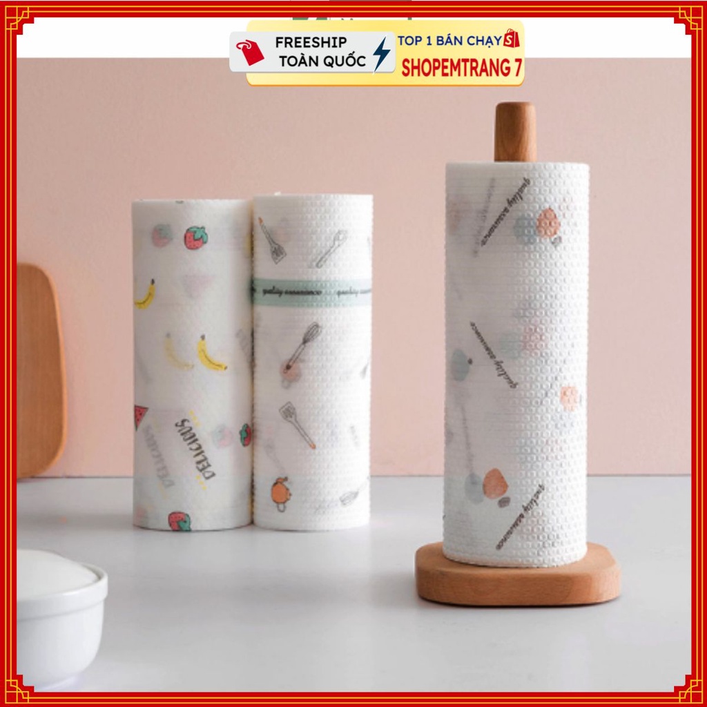 Cuộn Giấy Lau Nhà Bếp Đa Năng - Màu Trắng Có Thể Giặt Được