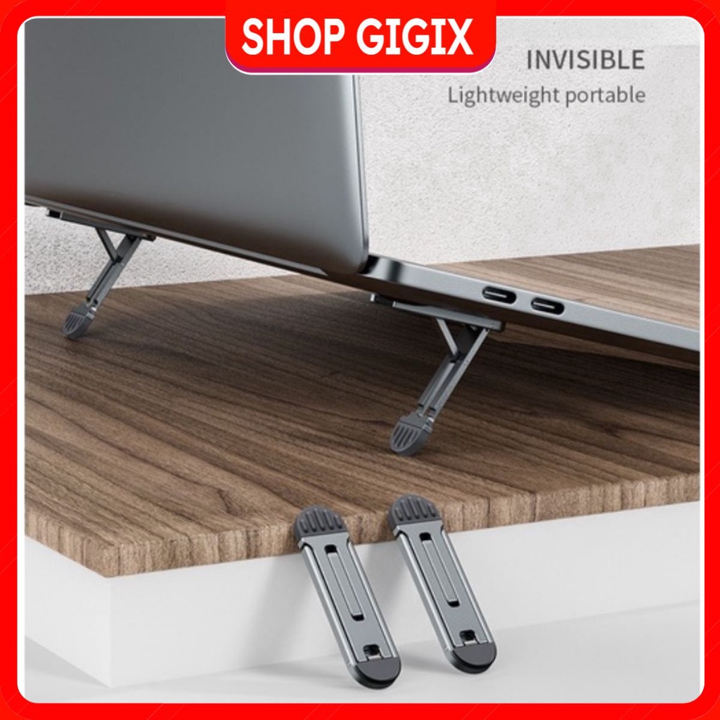 Giá Đỡ dán LAPTOP, MACBOOK, IPAD, Điện Thoại T3 Mini gấp gọn bằng nhôm đế tản nhiệt, kệ để, chân đế cho laptop