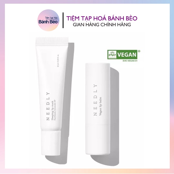 Mặt nạ ngủ / Son dưỡng môi Needly Sleeping lip mask 10ml / Vegan lip balm 3.8g