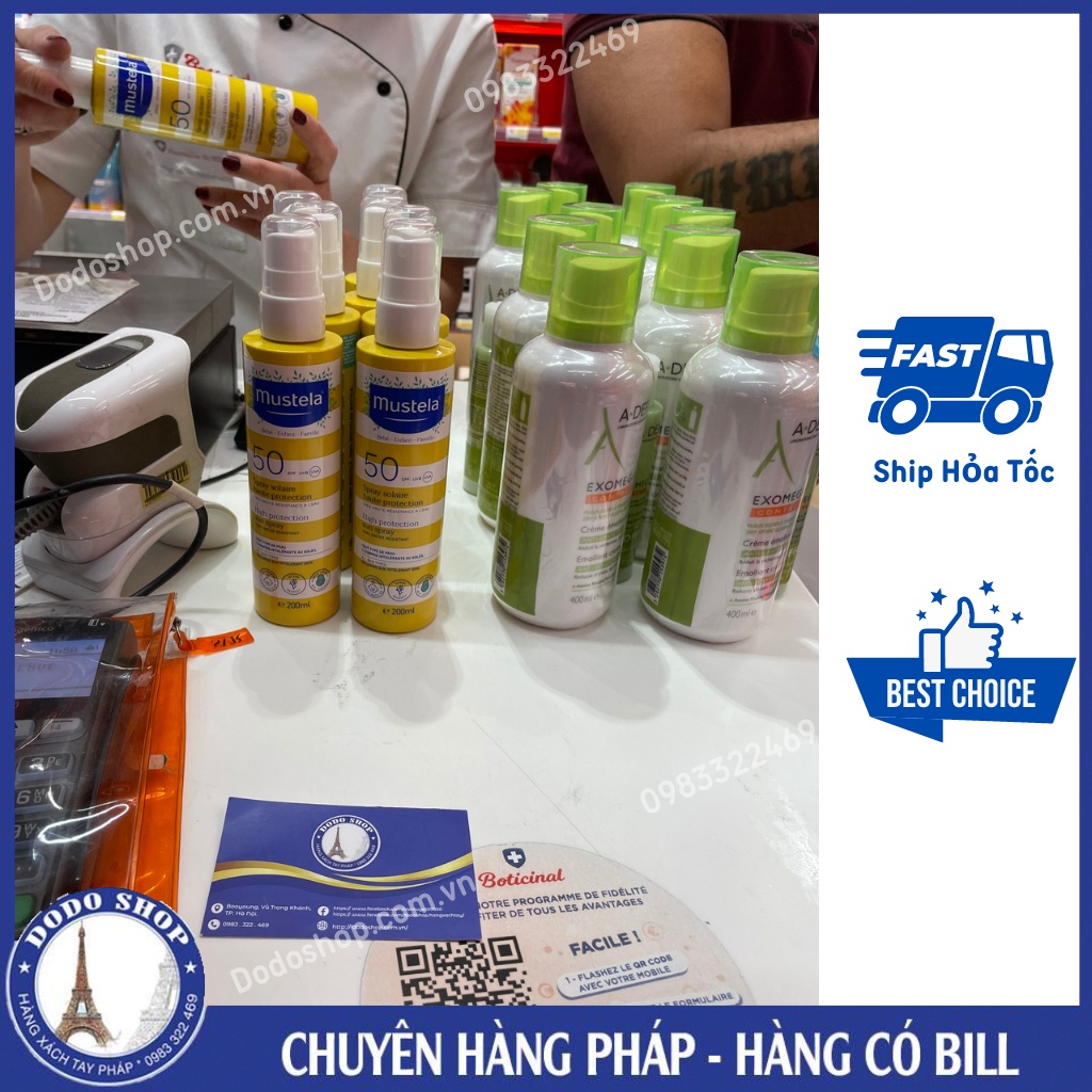 Kem chống nắng trẻ em Mustela 40ml dành cho bé từ sơ sinh, hàng pháp