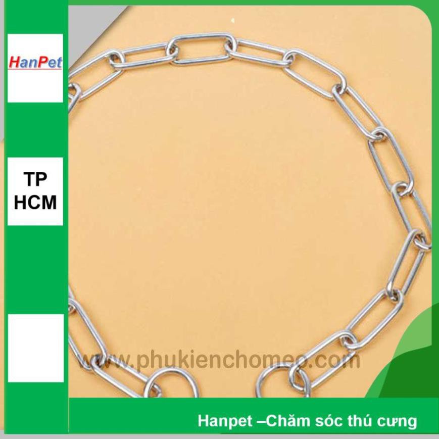 Hanpet.GV- 753- Vòng cổ chó bằng inox (Size nhỏ : 3.0 x 54cm) (- 4711889)