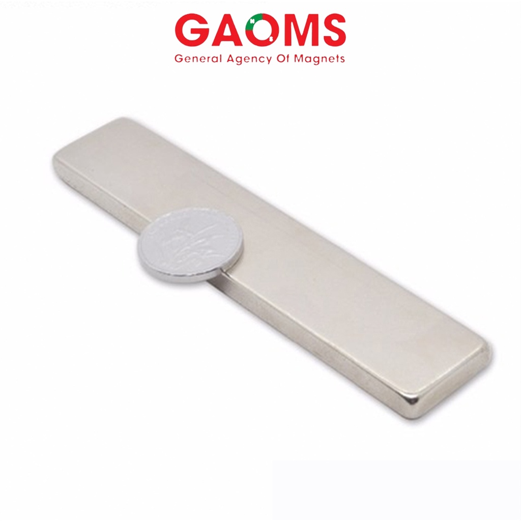 Nam châm thanh chữ nhật 100x20x5mm GAOMS, lực hút siêu mạnh