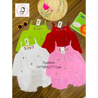 Thêm màu [Bộ đùi] 7-20kg bộ 2 dây thêu Tole lanh tôn tol thương hiệu Bảo Ngọc vải mềm mát xịn