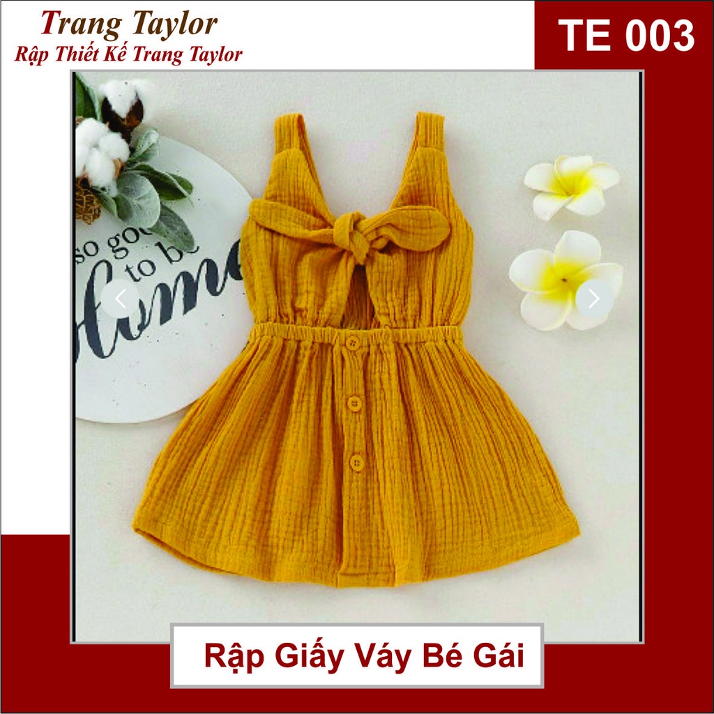 Rập Giấy Váy Bé Gái TE003