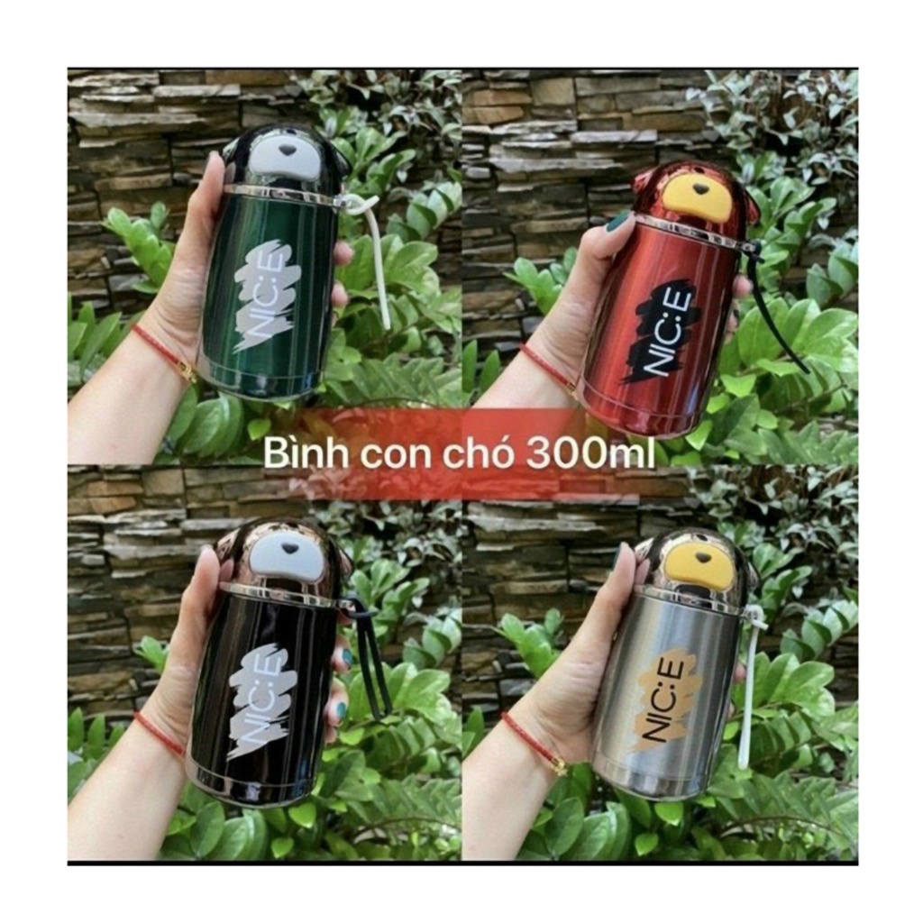Bình Giữ Nhiệt Cao Cấp Hình Con Gấu 300ml