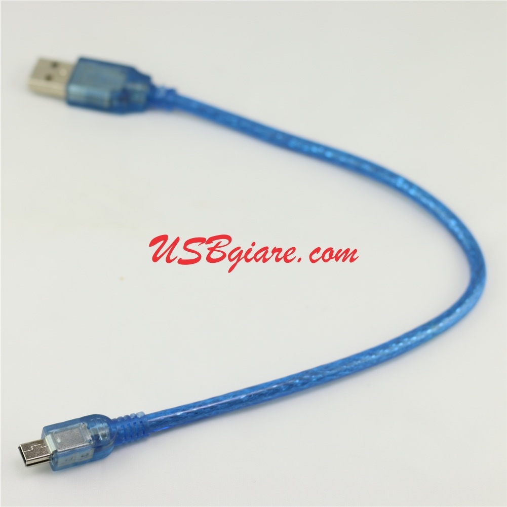 CÁP MINI USB SANG USB NGẮN 30CM DÂY XANH CHỐNG NHIỄU