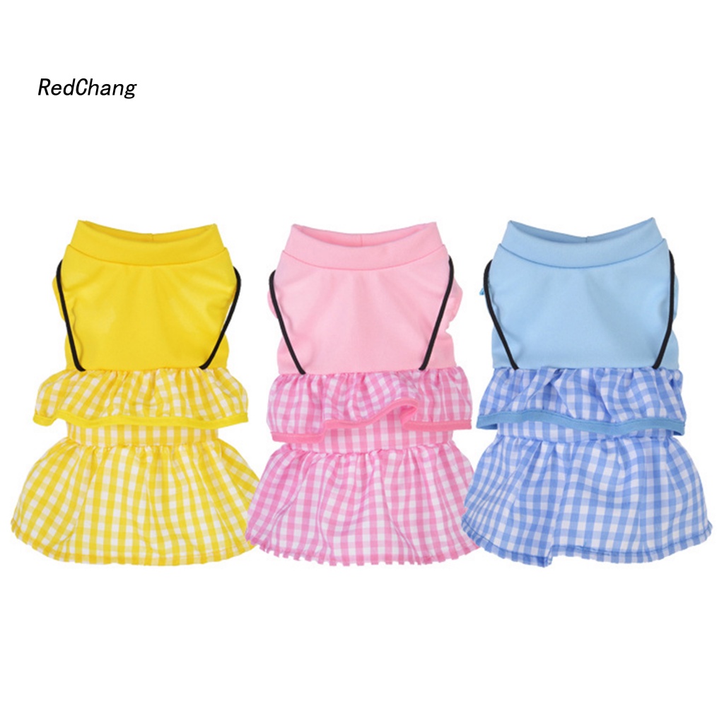 Rc ~ Đầm Kẻ Sọc Caro Nhẹ Nhàng Mang Hằng Ngày Cho Thú Cưng Bắt Mắt