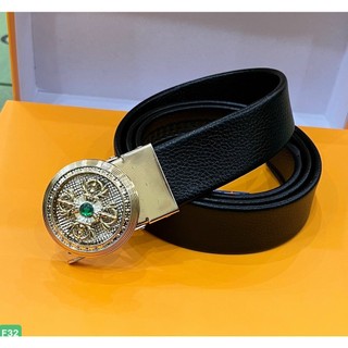 Thắt lưng nam da cao cấp, mặt đính đá xoay