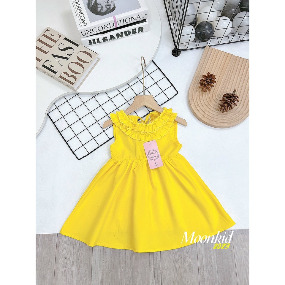 Váy đầm bé gái-Cổ bèo thắt nơ sau lưng siêu đẹp