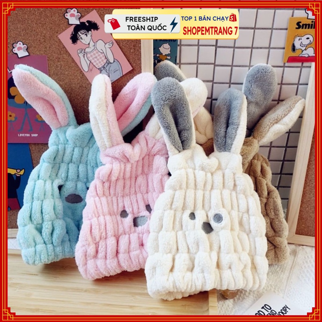 Mũ sấy khô tóc hình thỏ dễ thương