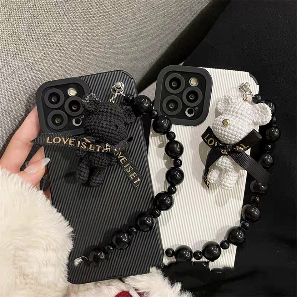 Ốp Điện Thoại Da Silicon Hình Gấu 3D Cho iPhone 11 12 13 14 Pro MAX 11Pro 12Pro 13Pro 7 8 Plus X XR XS MAX SE 2020 2022