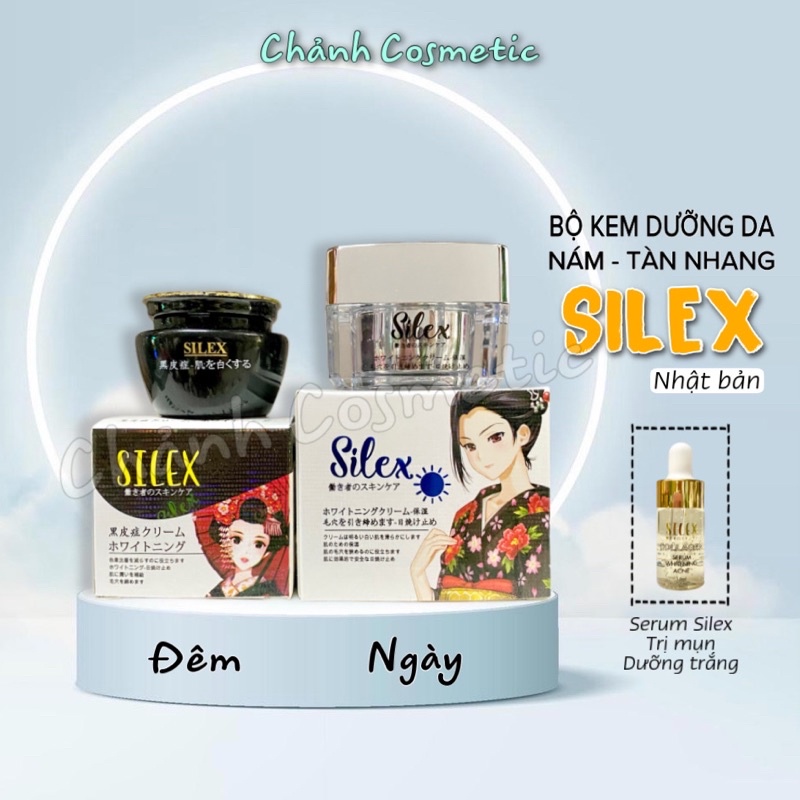 Bộ Kem Silex Nhật Bản Mỡ Cừu Và Bột San Hô Ngừa Nám, Tàn Nhang, Đồi Mồi, Dưỡng Trắng Sáng Da