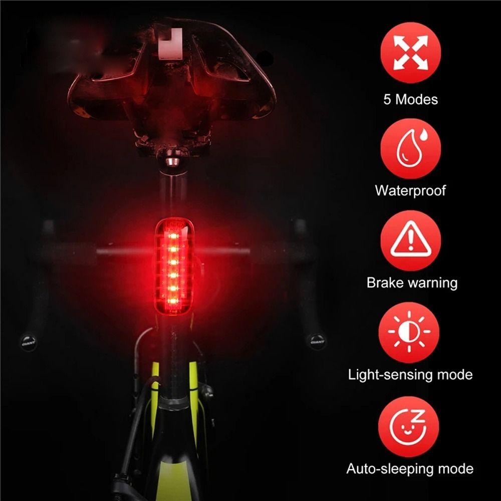 NORMAN Đèn Phanh Xe Đạp Cảm Biến Thông Minh Kèm Sạc USB Chất Lượng Cao
