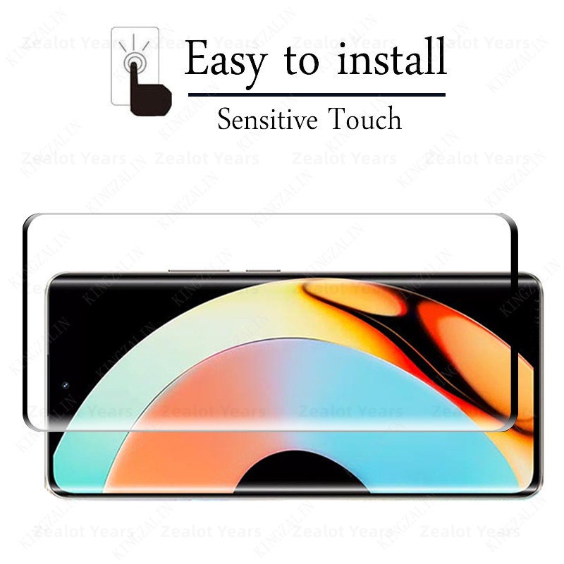 Kính Cường Lực Bảo Vệ Màn Hình Viền Cong 2 Trong 1 Cho Realme 10 Pro Plus Realme 10Pro +
