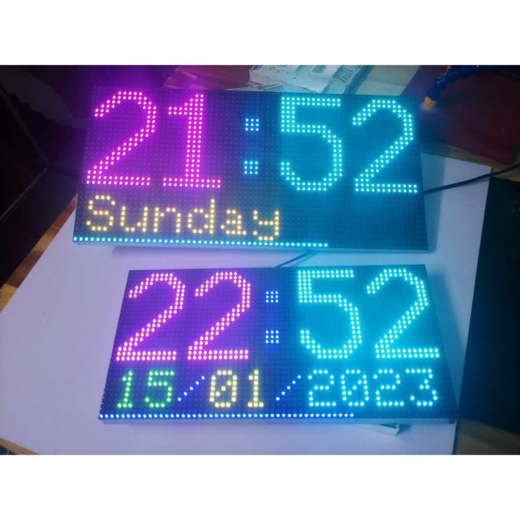 Full bộ đồng hồ LED ma trận P4/ P5
