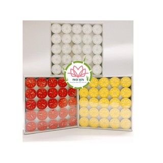 HỘP 100 NẾN HOA MAI TEALIGHT ( Không khói, an toàn môi trường)