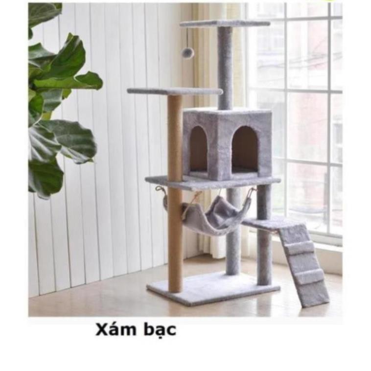 Trụ mèo leo trèo nhiều tầng Nhà cây cho mèo cao 1,4m cat tree dụng cụ cào móng