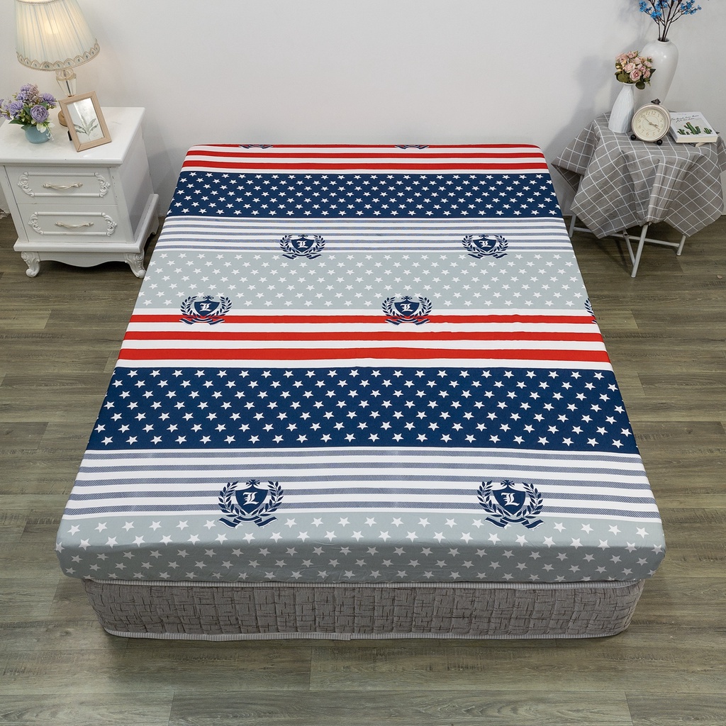 (Bán Chạy Nhất) ️ Lẻ ga bọc đệm m2/m6/m8/2m2, drap bo chun bao nệm đẹp cotton poly - Mẫu Bầu trời sao, nhiều mẫu đẹp