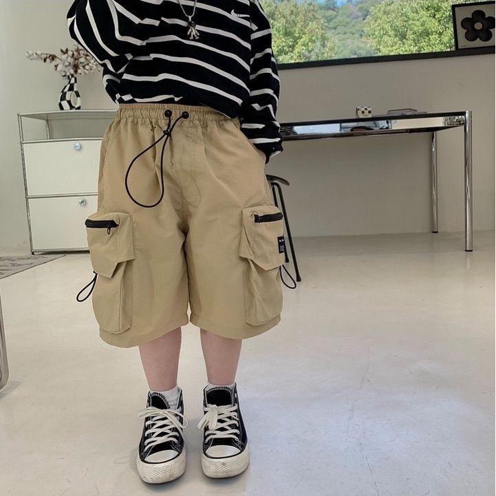 Quần kaki bé trai túi hộp QB330 sz 100-150, cạp chun dây rút, thời trang hè năng động cho bé 2023