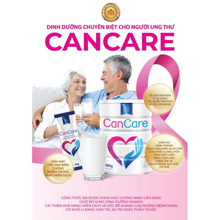 Sữa Hoàng Gia Cancare ROYAL AUSNZ Dinh Dưỡng Chuyên Biệt Dành Cho Người Bệnh Ung Thư 480g