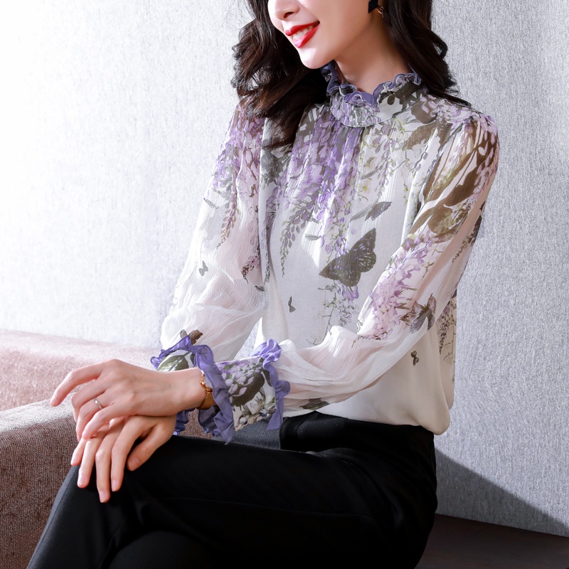 Áo Sơ Mi Lụa Mulberry Cao Cấp Tay Dài Phong Cách Mới 2023 Cho Nữ