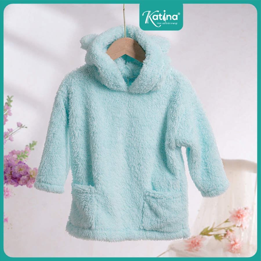 Áo lông Hoodie hàng loại 1, có mũ tai gấu cực xinh cho bé  - Siêu nhẹ mà lại cực ấm, cực thoải mái cho bé!