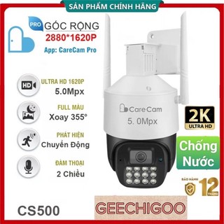 Camera WIFI Ngoài trời PTZ Carecam 5.0Mpx, Chống nước,Có màu ban đêm, Chạy App: Carecam