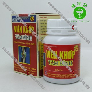 VIÊN KHỚP TÂM BÌNH hỗ trợ giảm các triệu chứng của thoái hóa khớp và viêm khớp