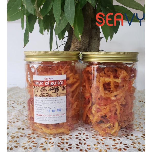 🦑🌶️ Mực xé sợi bơ tỏi cay thơm, Đặc sản Nha Trang, hộp 200 gram - Seavy 🦑🌶️