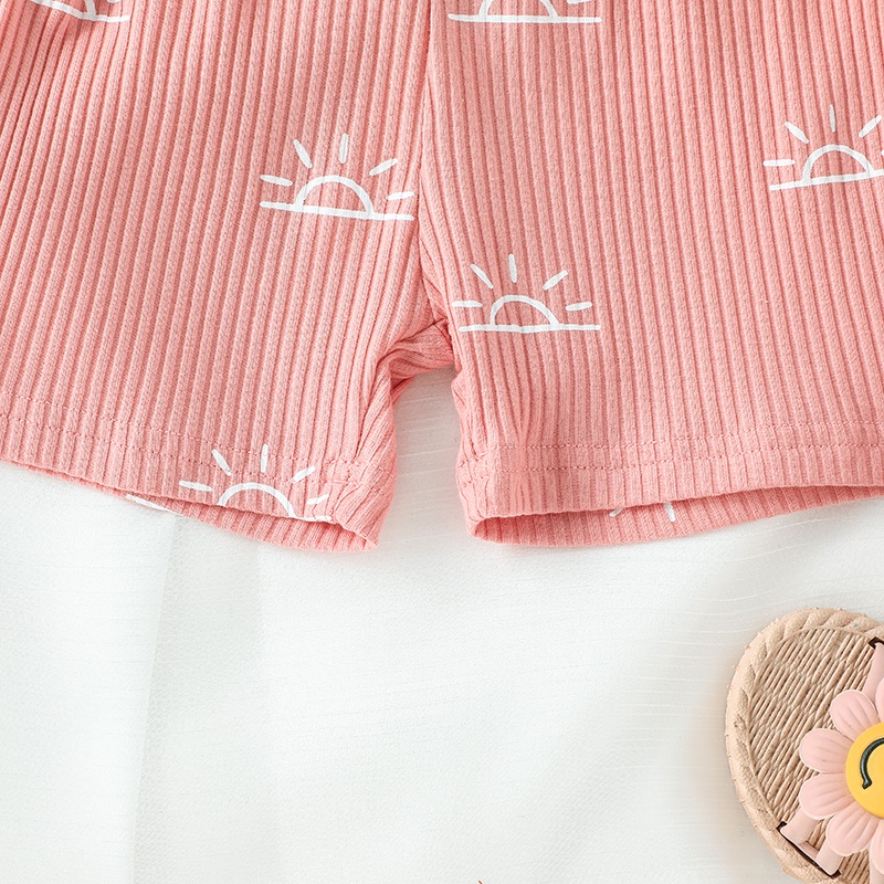 Combo bộ đồ bé gái 3-24 tháng áo croptop không tay quần đùi set mùa hè thời trang cho bé trẻ em sơ sinh