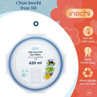 Hộp thuỷ tinh tròn Inochi - Nikko 620 ml