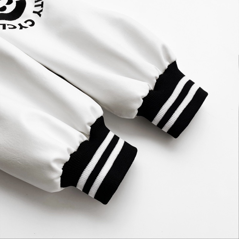 Áo khoác bomber varsity jacket Bright Jiang Store- Áo khoác bóng chày unisex form rộng chất dày dặn