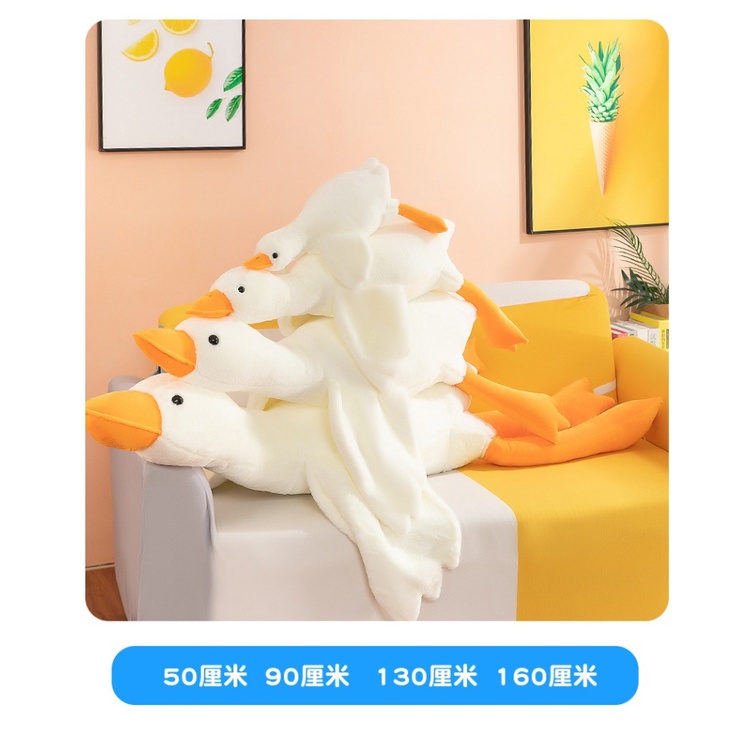 Gấu bông vịt trầm cảm chất lông tuyết siêu mịn làm gối ôm, trang trí, quà tặng siêu đáng yêu, size 90cm - 1m6