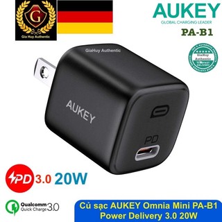 Củ sạc nhanh AUKEY PA-B1 Omnia Mini PD 20W - Hàng Chính Hãng Uỷ Quyền